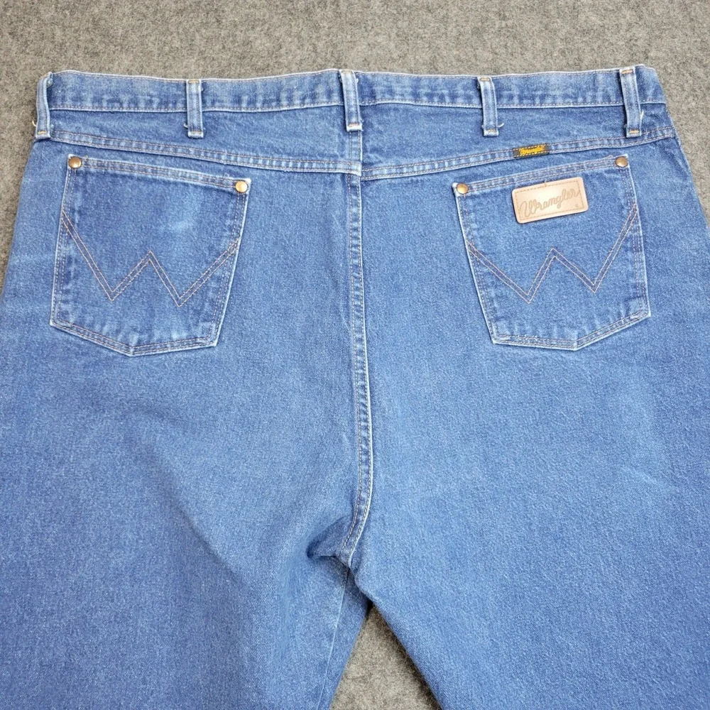 Wrangler Jeans 46x34 Blue Cowboy Straight Leg Americana Western Rodeo Country - Picture 5 of 11